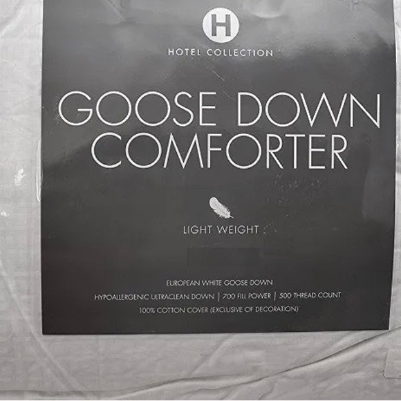 - - Hotel collection goose down comforter-lightweight queen